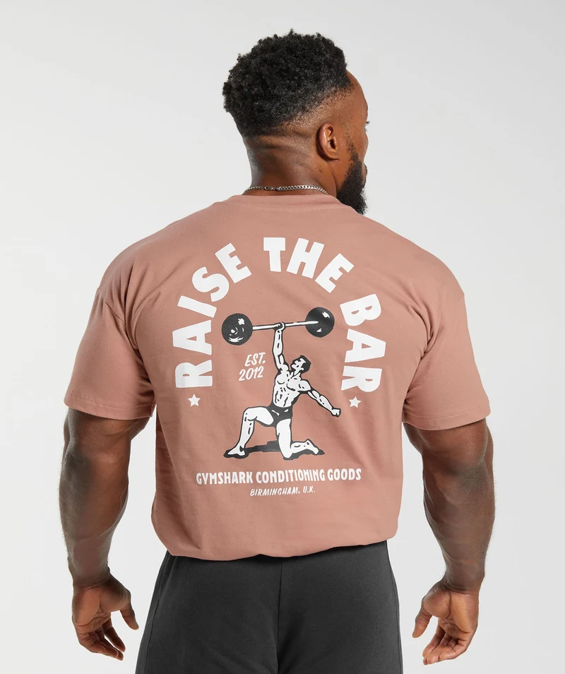 Gymshark Raise the Bar T-Shirt - Faded Pink
