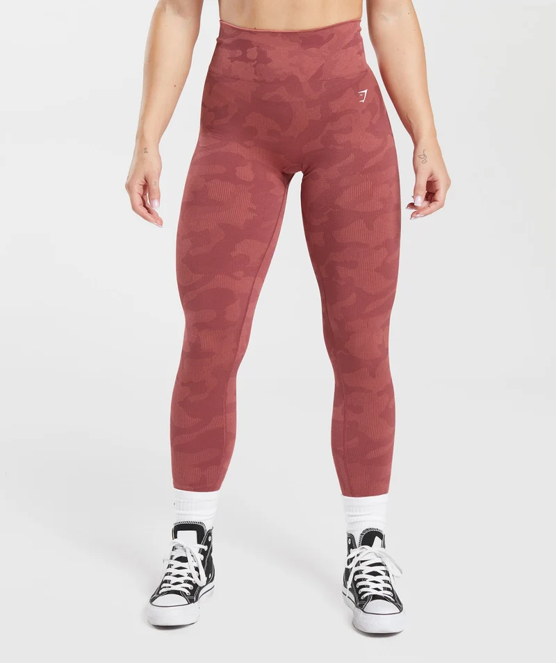 Gymshark Adapt Camo Seamless Leggings - Soft Berry/Sunbaked Pink