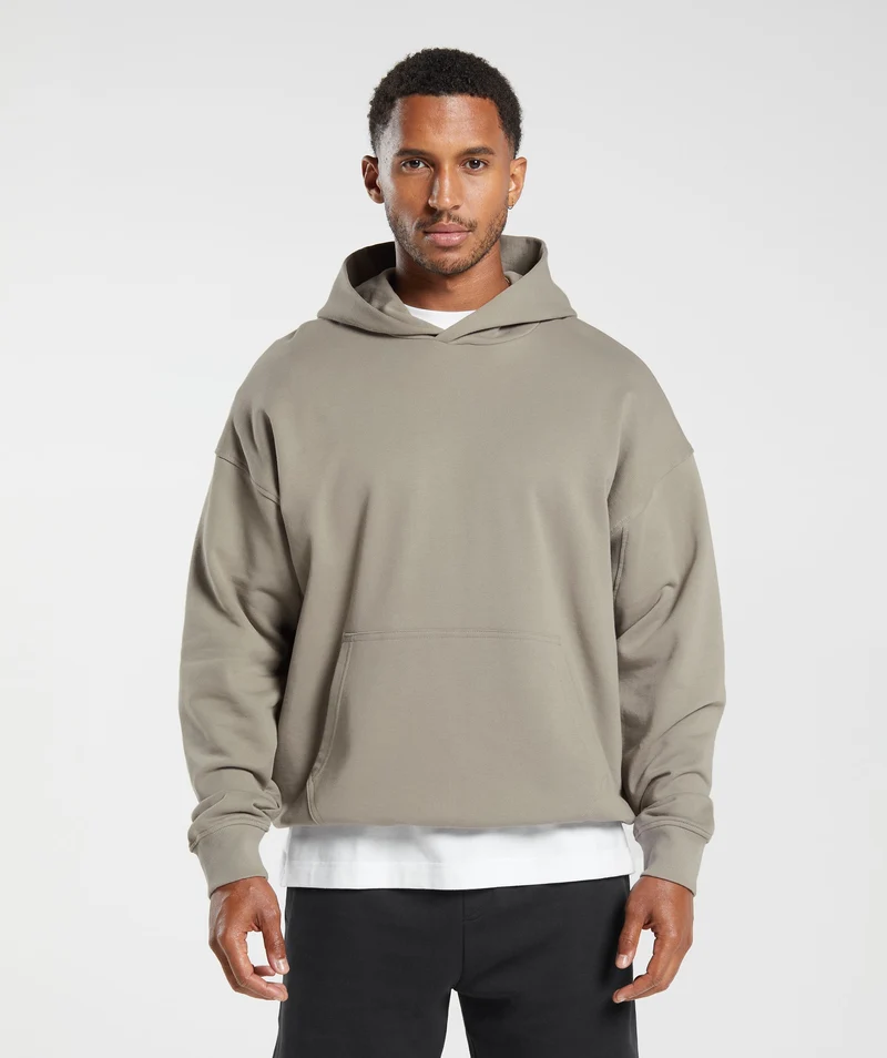 Gymshark Rest Day Essentials Hoodie - Linen Brown