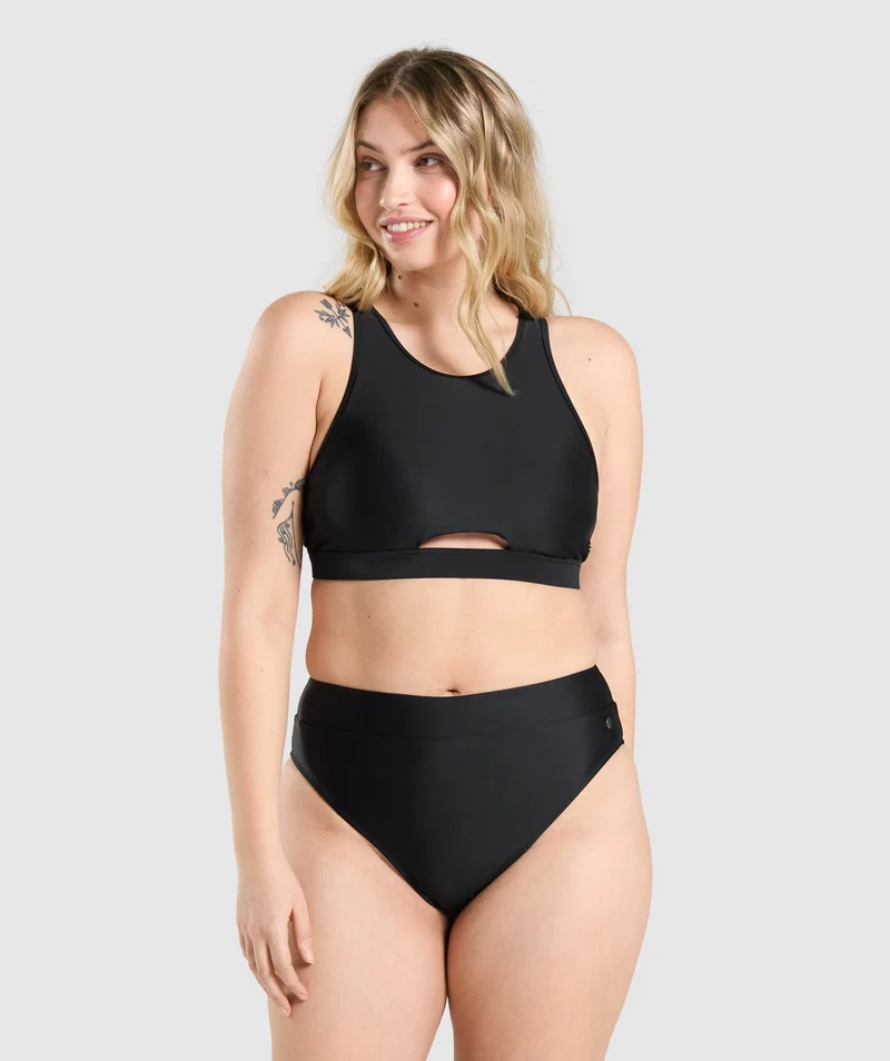 Gymshark High Rise Bikini Top - Black