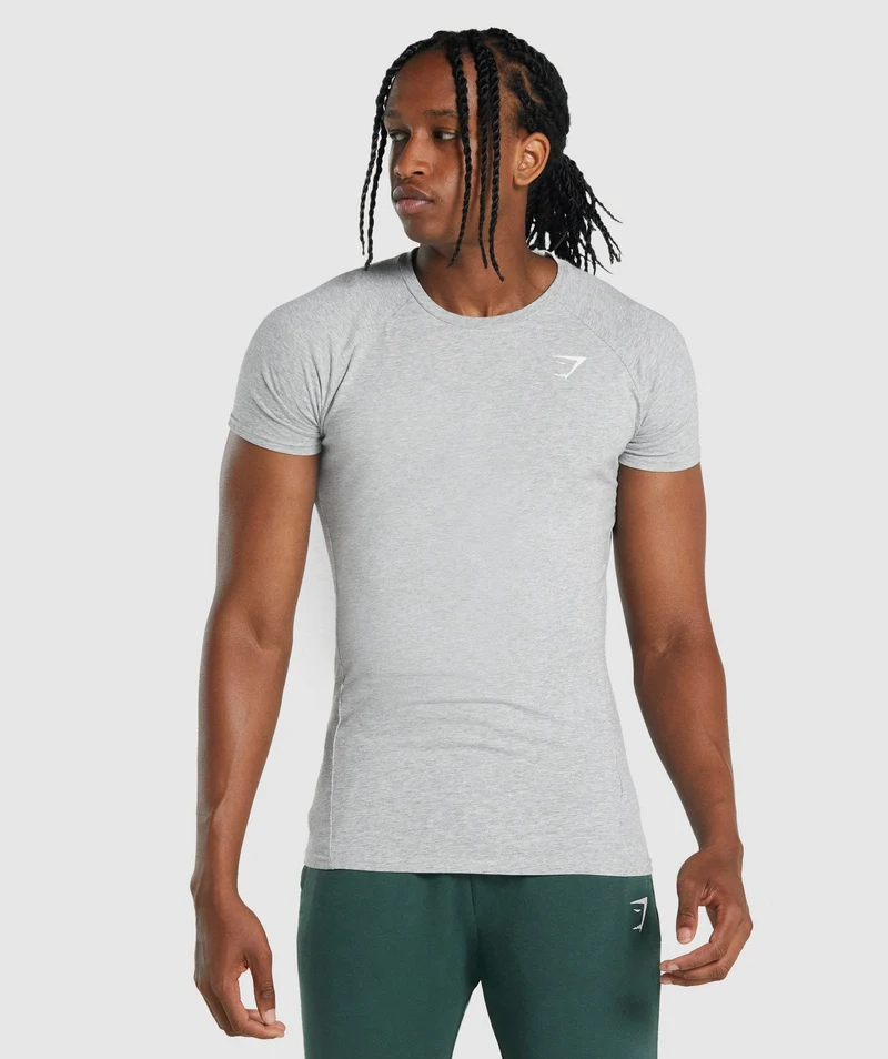 Gymshark Critical 2.0 T-Shirt - Light Grey Marl