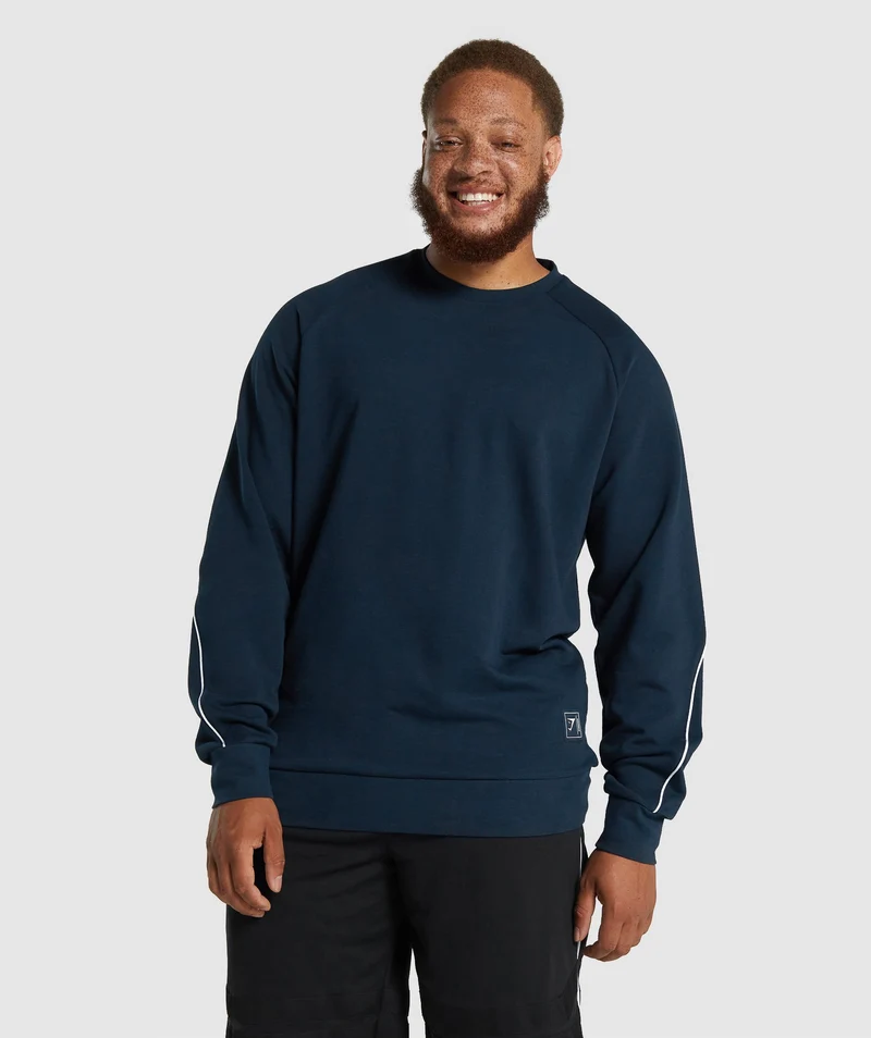 Gymshark Recess Crew Sweatshirt - Navy