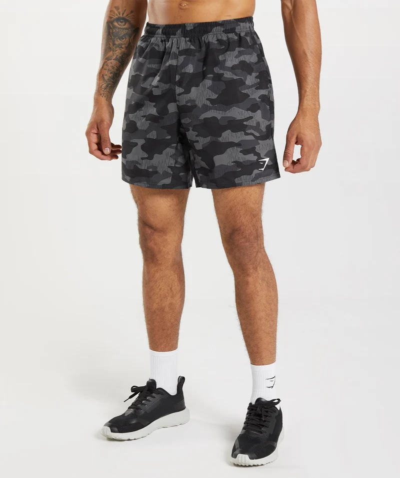 Gymshark Arrival 7" Short- Graphite Grey Print
