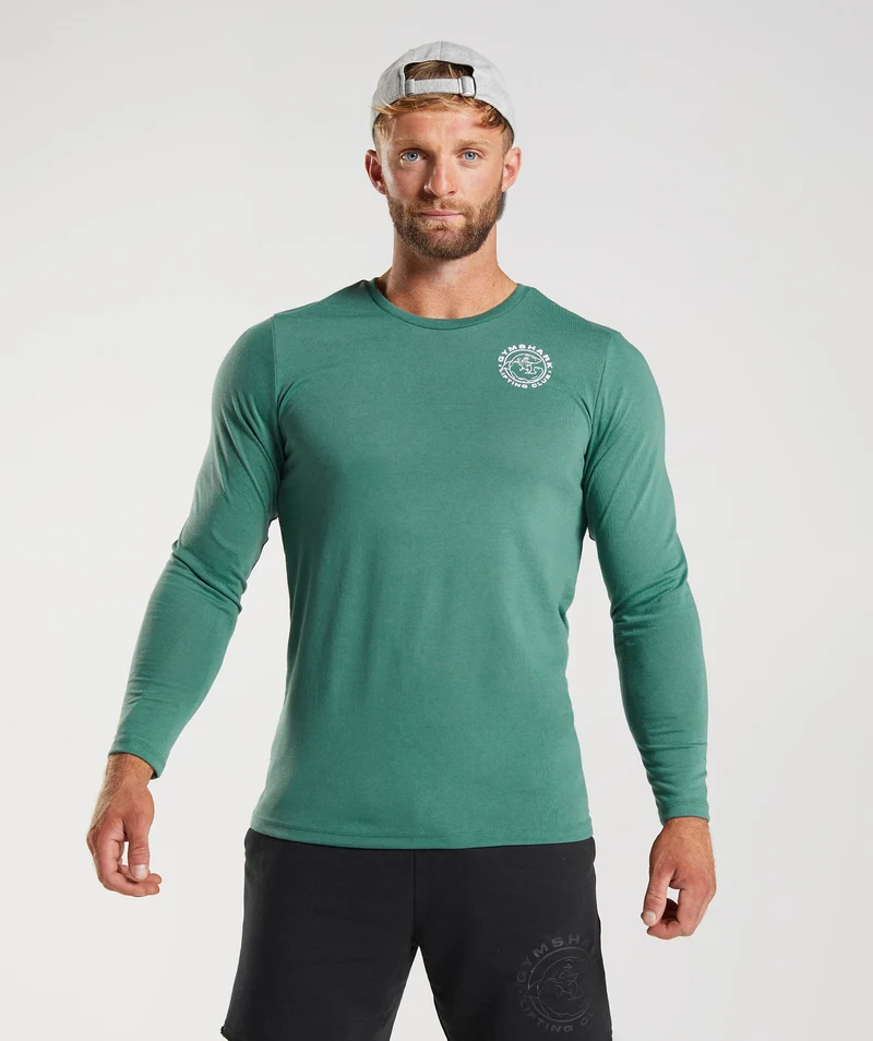 Gymshark Legacy Long Sleeve T-Shirt - Hoya Green