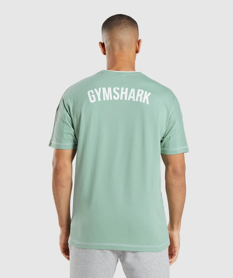 Gymshark Recess T-Shirt - Maya Blue/White
