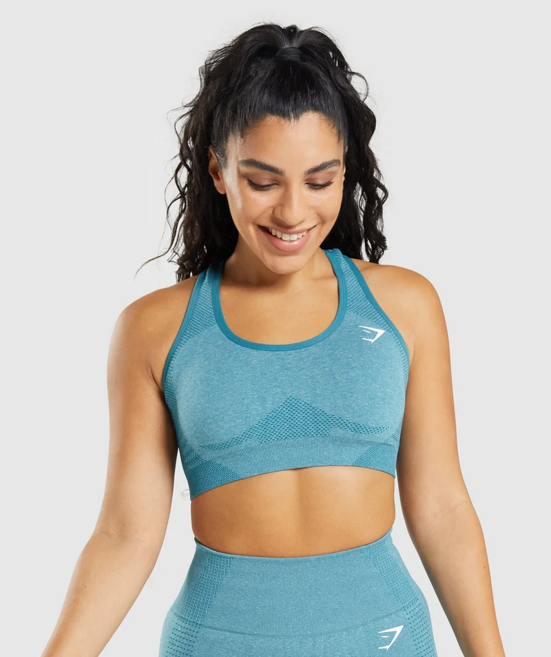 Gymshark Vital Sports Bra - Tahoe Teal Marl