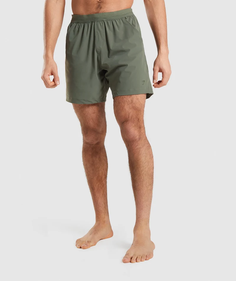 Gymshark Hybrid 6" Shorts - Core Olive