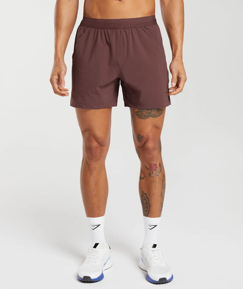 Gymshark Hybrid 6" Shorts - Cherry Brown