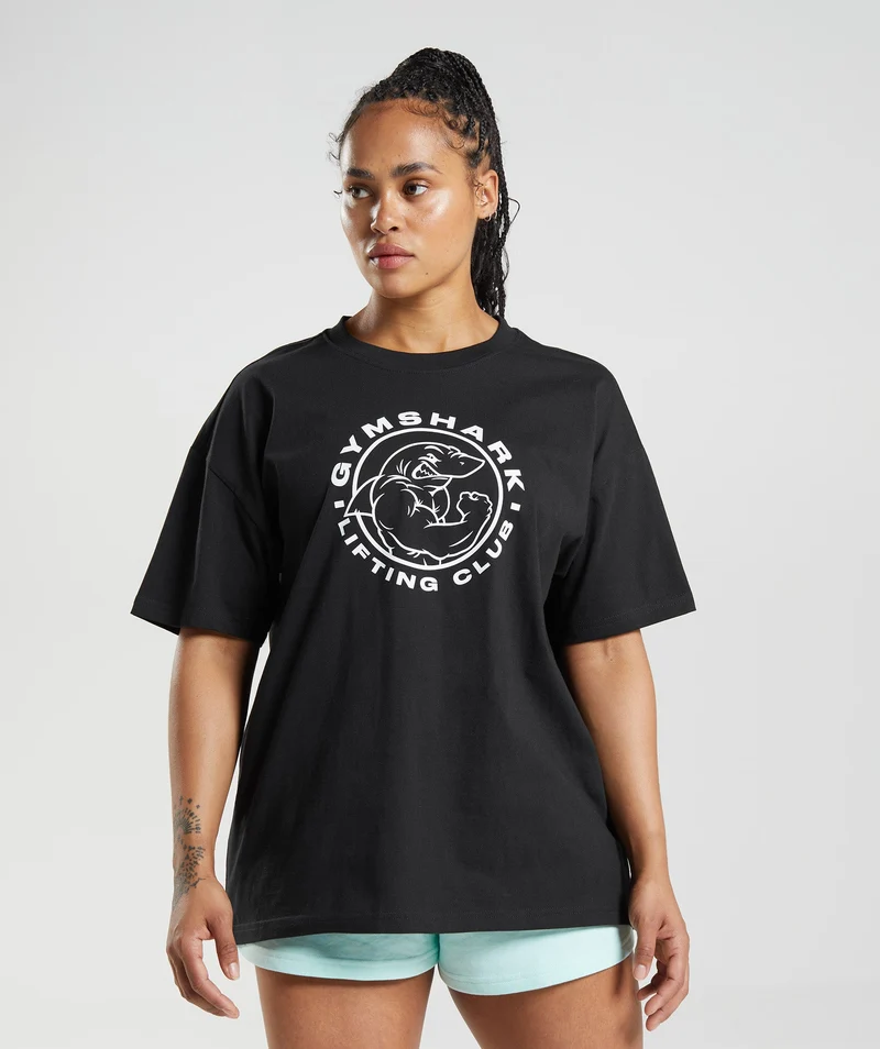Gymshark Legacy Oversized T-Shirt - Black