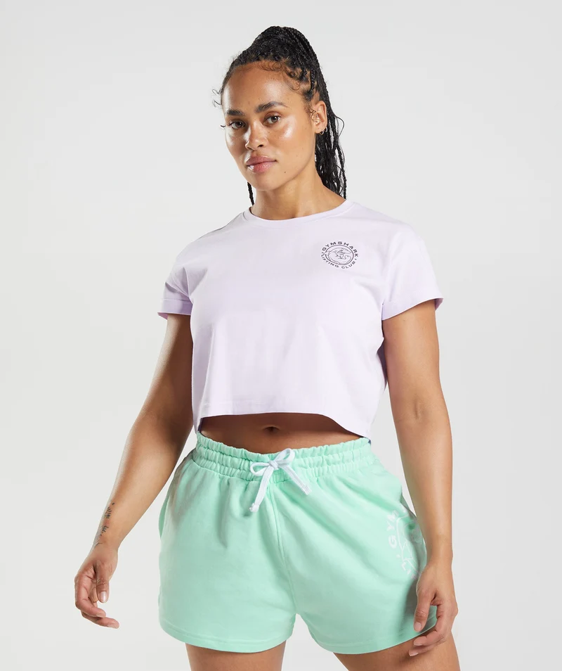 Gymshark Legacy Crop Top - Faded Lilac