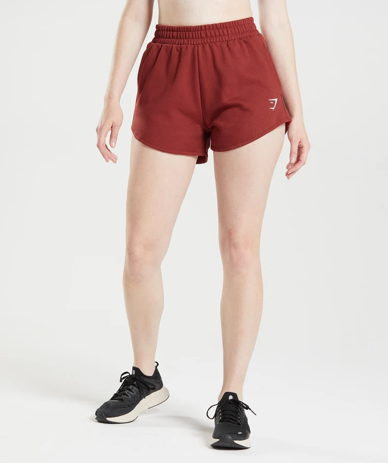 Gymshark Training Sweat Shorts - Rosewood Red