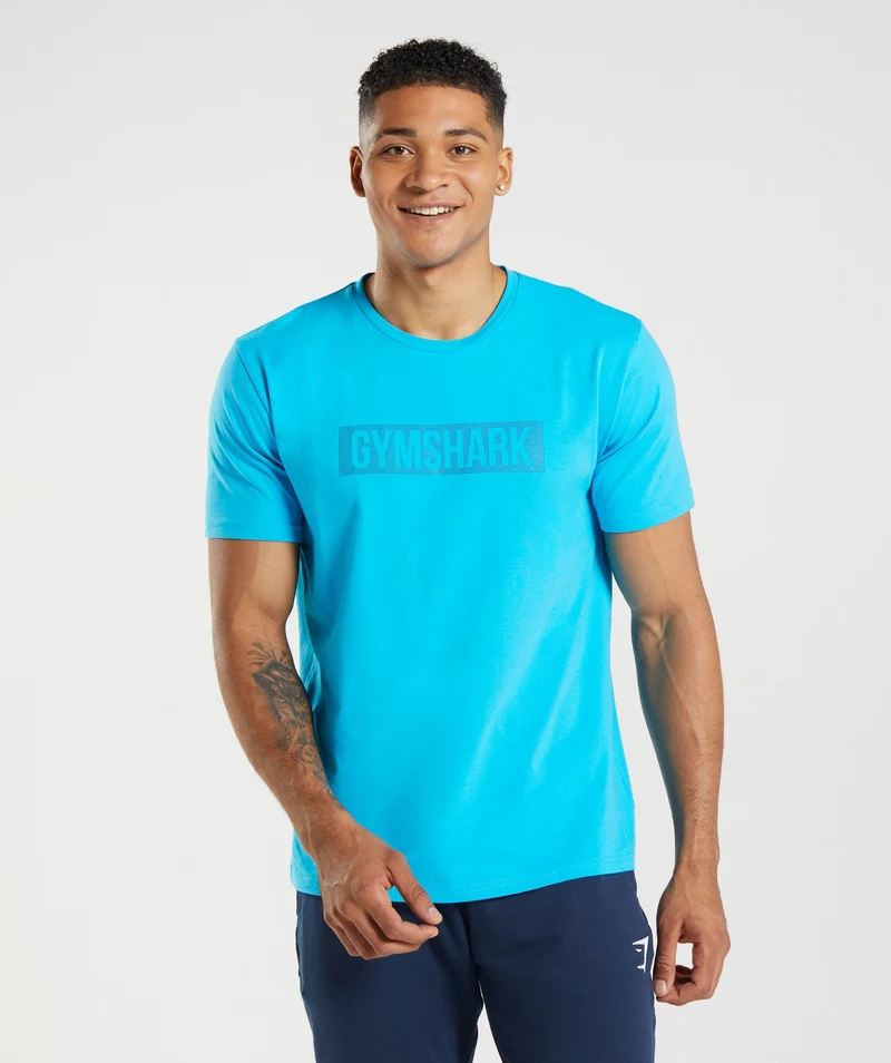 Gymshark Block T-Shirt - Shark Blue