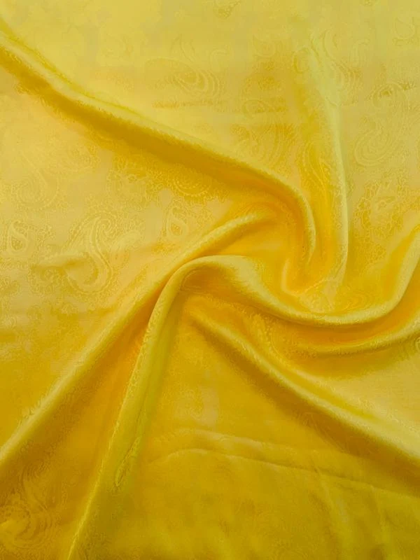 Paisley Sheer and Delicate Silk Jacquard - Yellow
