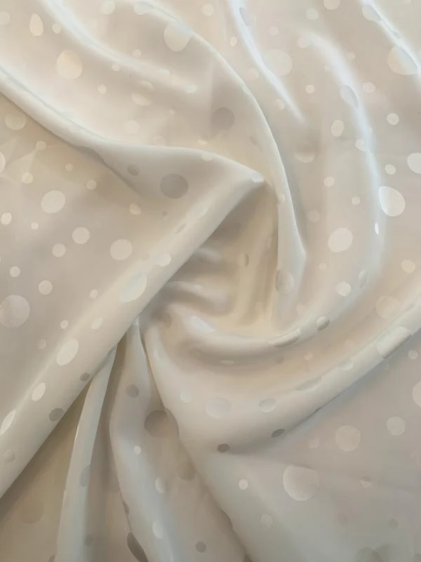 Multisize Polka Dot Silk Jacquard - Ivory