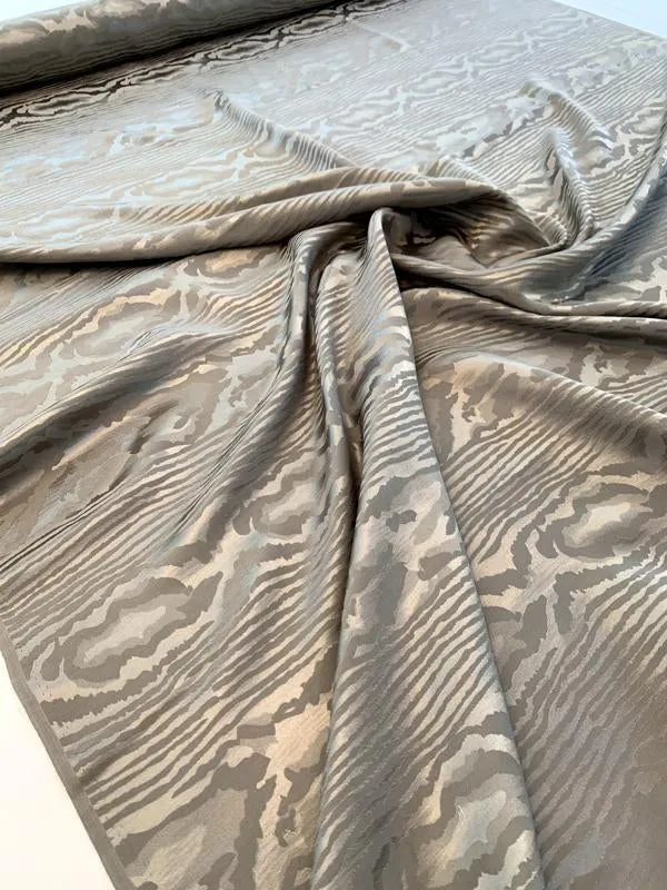 Wood Grain Silk Jacquard - Grey