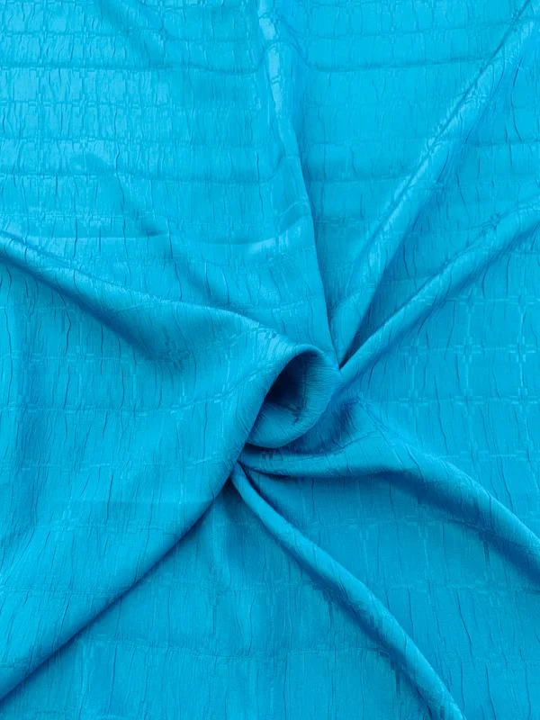 Art Deco Cloqué Silk Jacquard - Blue