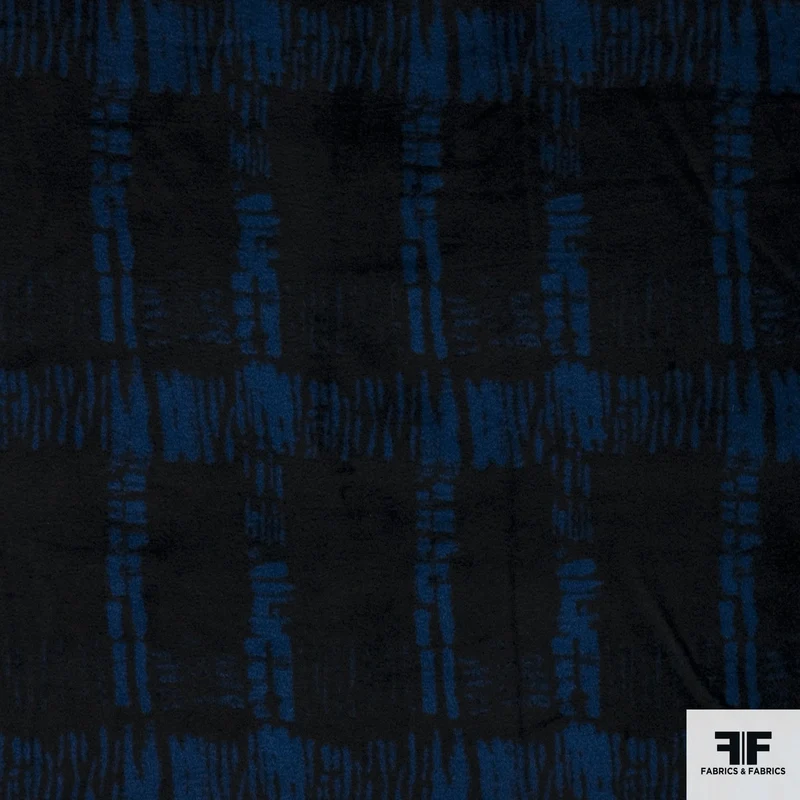 Plaid Wool Coating - Blue/Black