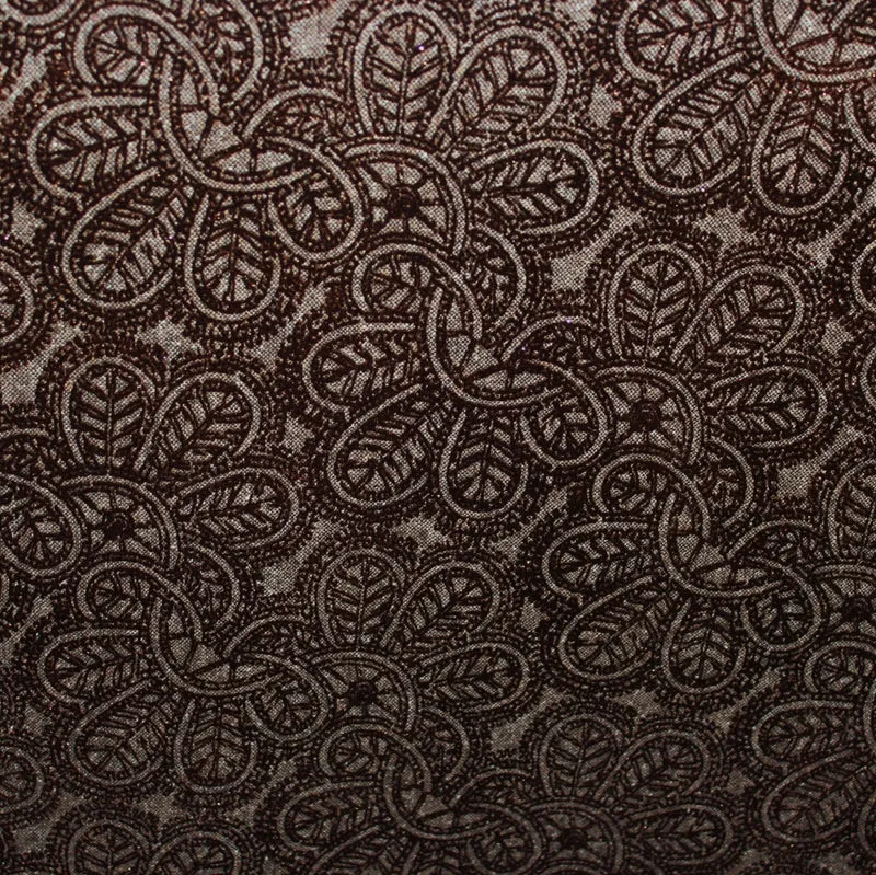 Paisley Pattern Wool Tweed - Brown