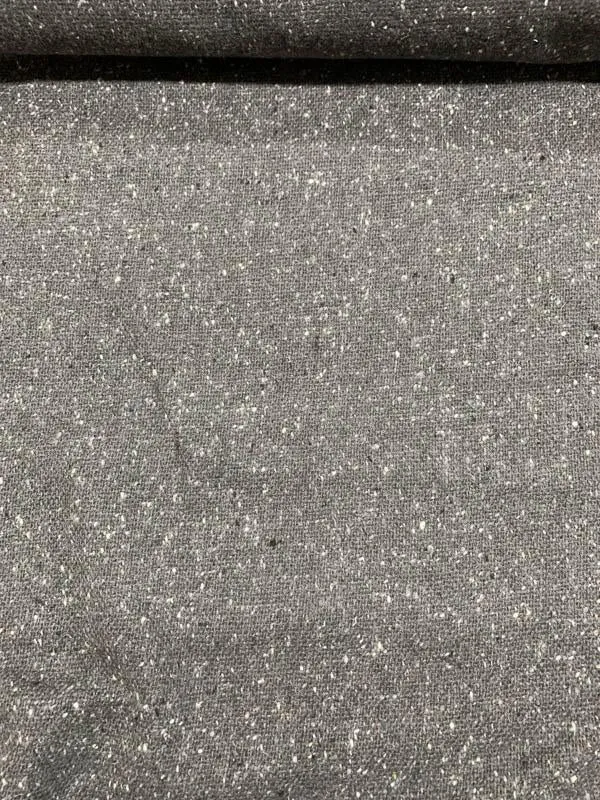 Italian Speckled Donegal Jacket Weight Wool Tweed - Grey / White