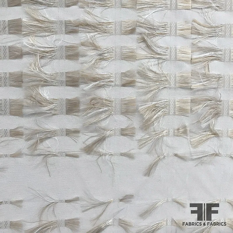 French Novelty Silk Fringes - Beige/Ivory