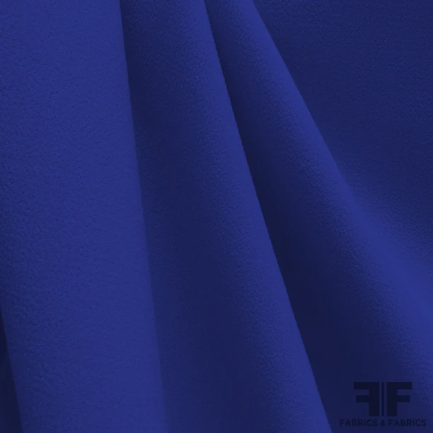 Italian Double Faced Wool Crepe - Royal Blue