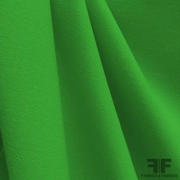 Italian Double Faced Wool Crepe - Shamrock Green