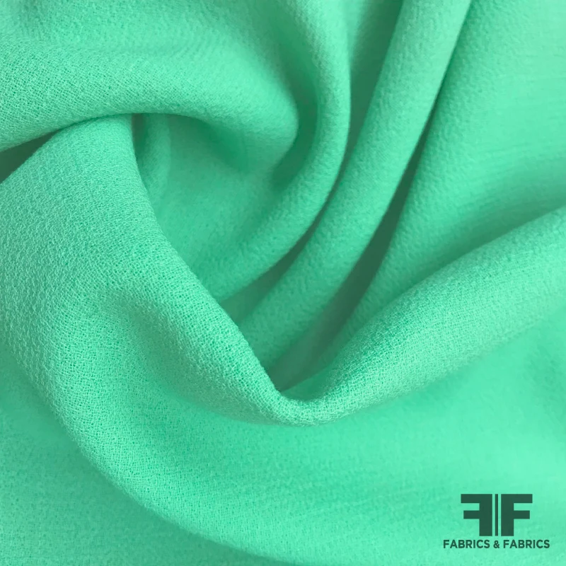 Italian Double Faced Wool Crepe - Mint
