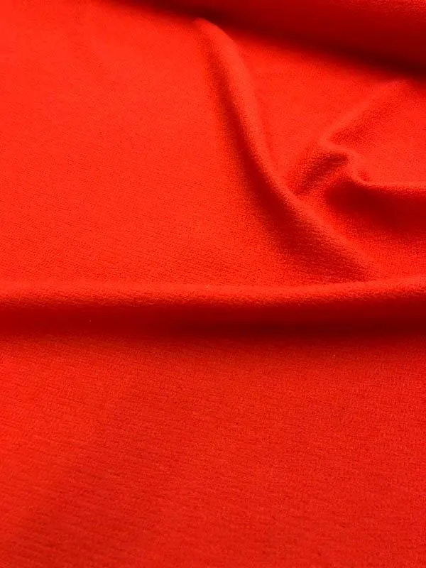 Wool Crepe Fused - Blood Orange