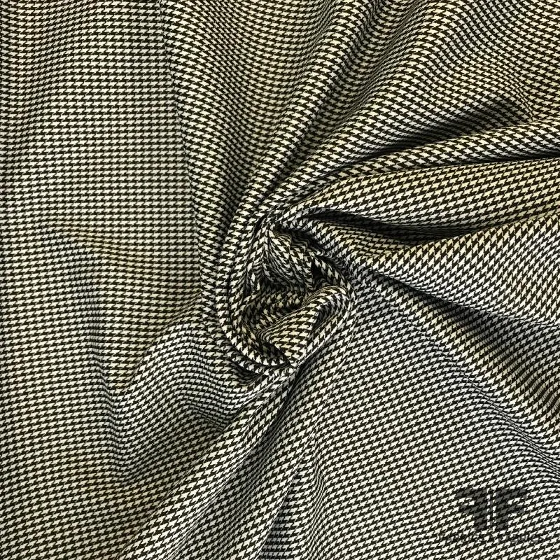 Houndstooth 4-Way Stretch Knit - Black/White