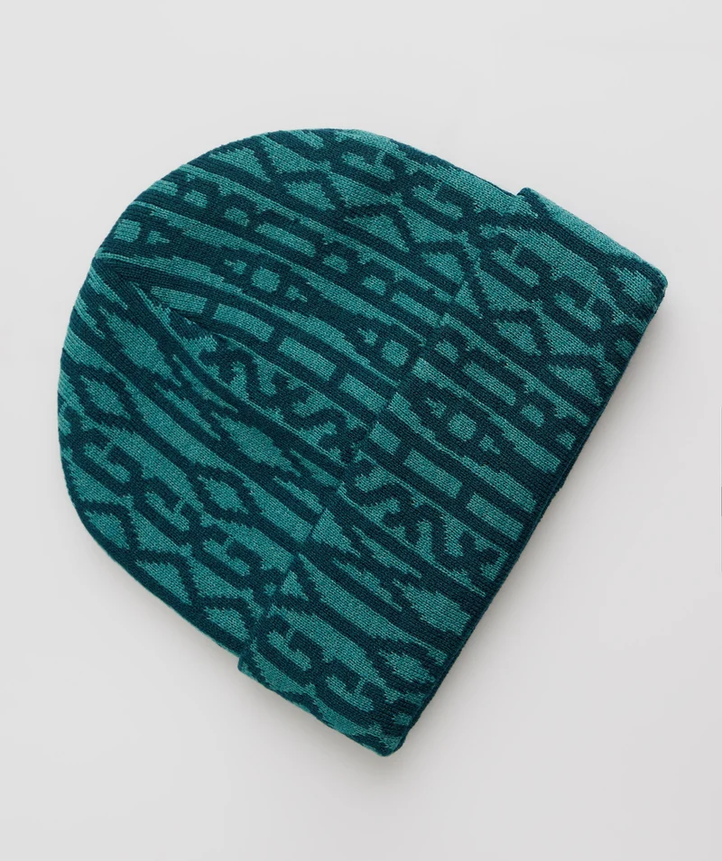 Gymshark Reversable Jacquard Beanie - Winter Teal/Slate Blue