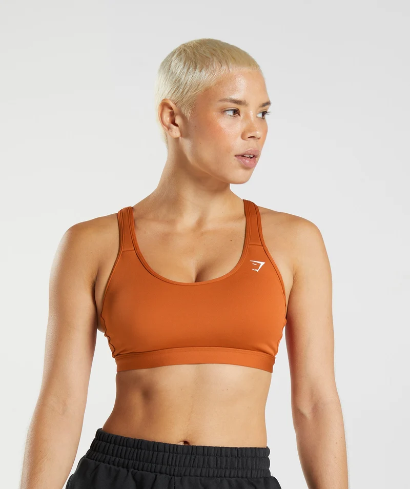 Gymshark Scoop Neck Sports Bra - Cayenne Red