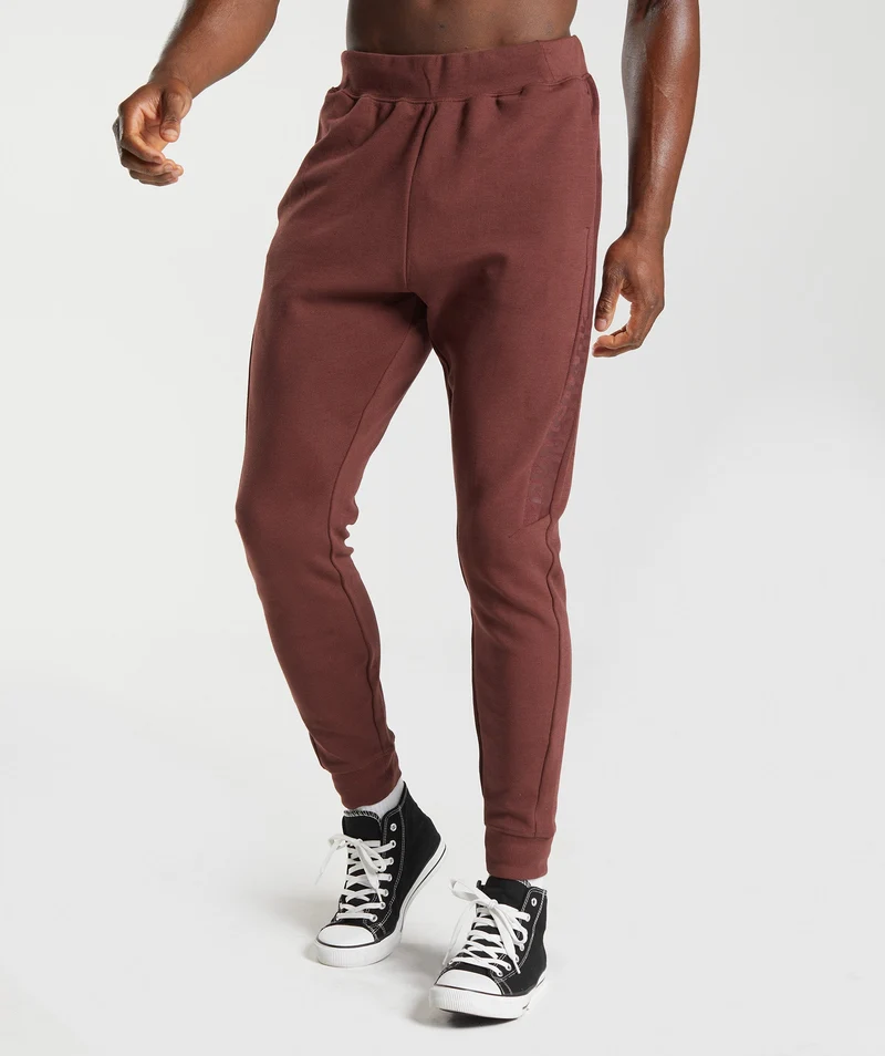 Gymshark Bold React Joggers - Cherry Brown