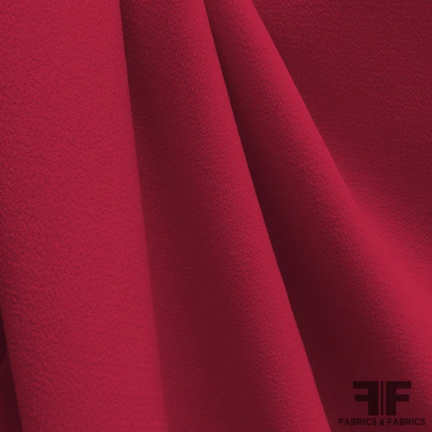 Double Faced Wool Crepe - Cranberry