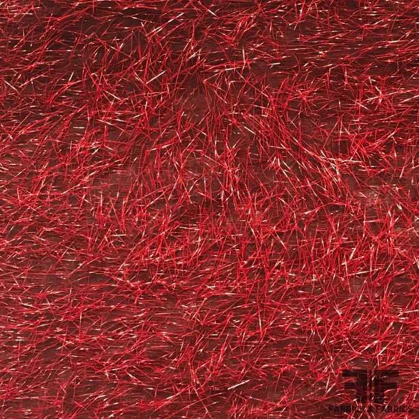 Italian Novelty Fringe on Taffeta - Red