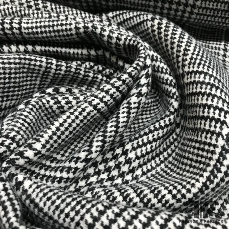 Italian Glen Plaid Coating - Black/White
