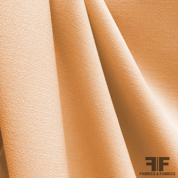 Italian Double-Faced Wool Crepe - Pale Orange