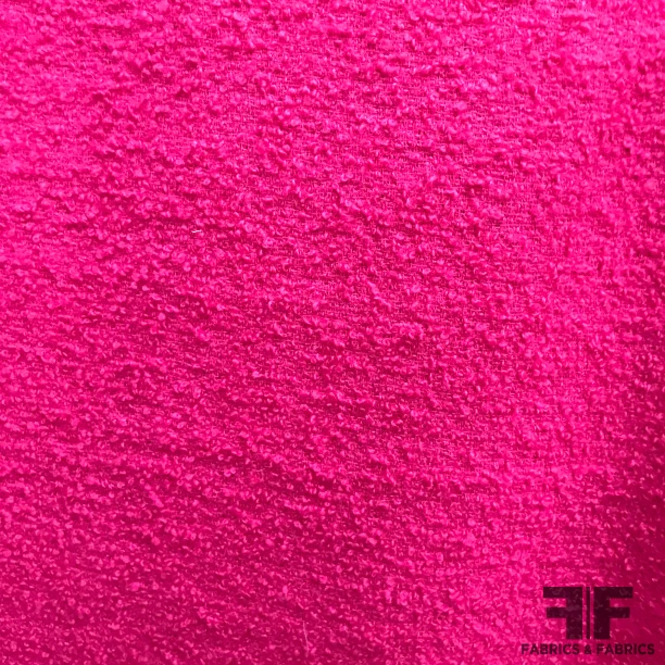 Solid Wool Boucle - Magenta