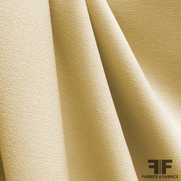 Italian Double-Faced Wool Crepe - Butter Yellow