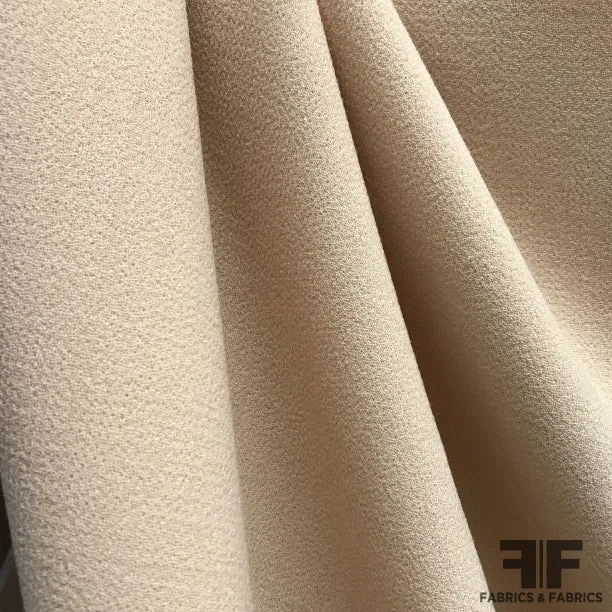 Italian Double-Faced Wool Crepe - Yellow-Beige