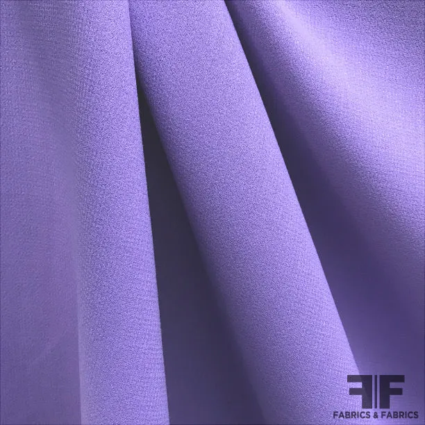 Italian Double-Faced Wool Crepe - Purple