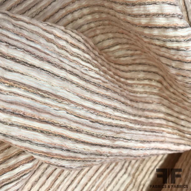 Italian Metallic Novelty - Peach