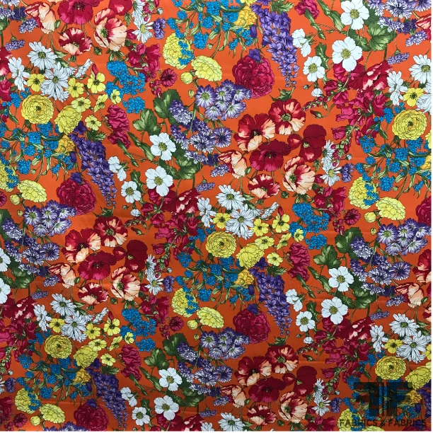 Italian Floral Bloom Printed Cotton - Multicolor