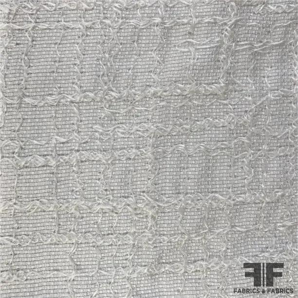 Plaid Embroidered Novelty - White