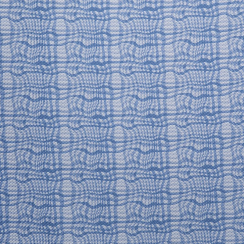 Abstract Checkered Print Novelty - Blue/White