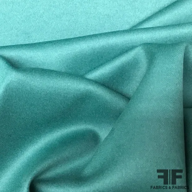 Double Faced Wool Coating - Jade
