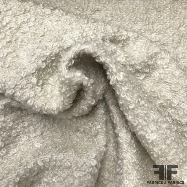 Italian Wool Boucle Coating - Ivory