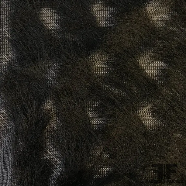 Zig-Zag Fringed Novelty Netting - Black