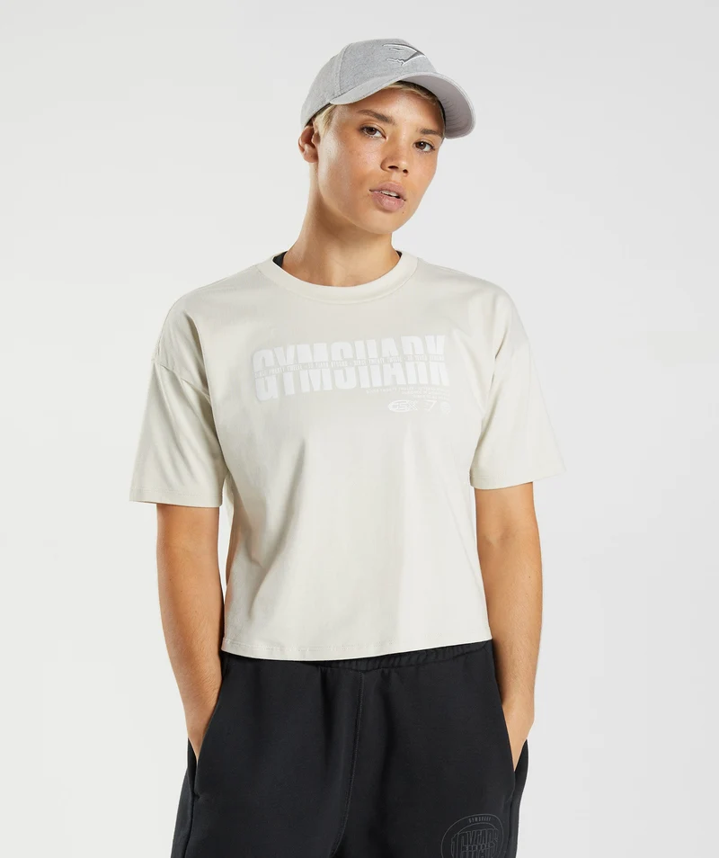 Gymshark GS10 Year Midi Top - Chalky Grey
