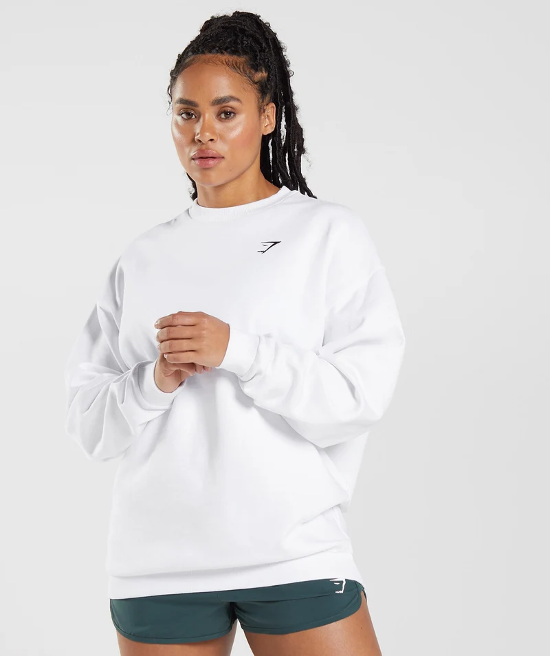 Gymshark Training Oversized Sweatshirt - White