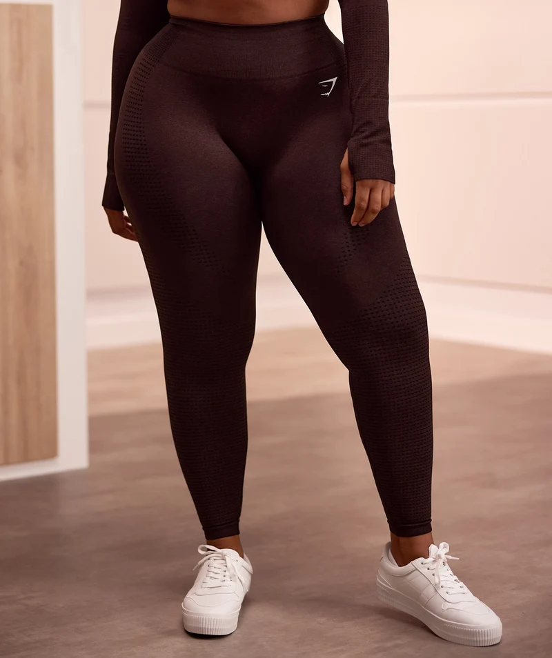Gymshark Vital Leggings - Cherry Brown Marl